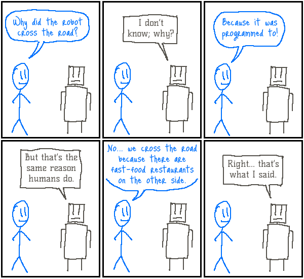 Robot & Human &mdash; comic for Wednesday, 13 June 2012